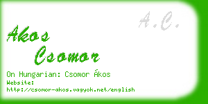 akos csomor business card